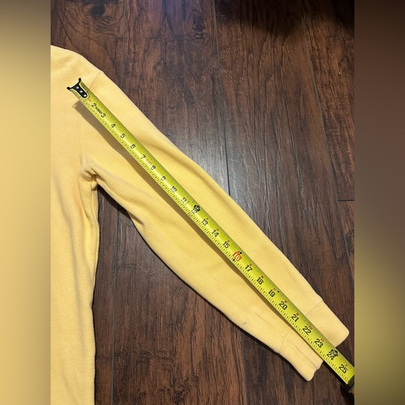 Polo Ralph Lauren Quarter Zip Men’s Size Medium Yellow Blue Pony Knit Cotton - Picture 6 of 7